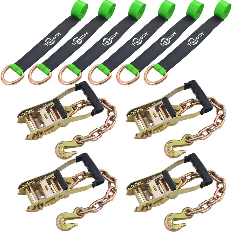 Trekassy Car Tie Down Straps for Trailers, 6 Pack 96