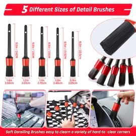 34PCS Car Detailing Brush Set, Car Detailing Kit, Car Detailing Brushes, Car Cleaning Kit, Car Windshield Cleaning Tool, Professional Car Care kit - Car Wash Brush kit for Interior Exterior Wheels