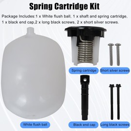 GruDawu 385310681 Flush Ball and Shaft Cartridge Kit for Sealand Dometic Traveler VacuFlush Foot-Pedal Toilets Boat RV Update