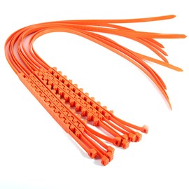 Acouto 93.5cm/36.8'' 10PCS Universal Nylon Snow Tire Chain for Car Truck SUV Anti-Skid Emergency Winter Driving(Orange)