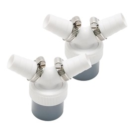 Hoypeyfiy Washing Machine Drain Double Connection Washing Machine Drain Adapter Y Adapter for Dishwasher, 18-24 mm and Outlet 40 mm Pipe with Hose Clamp Pack of 2