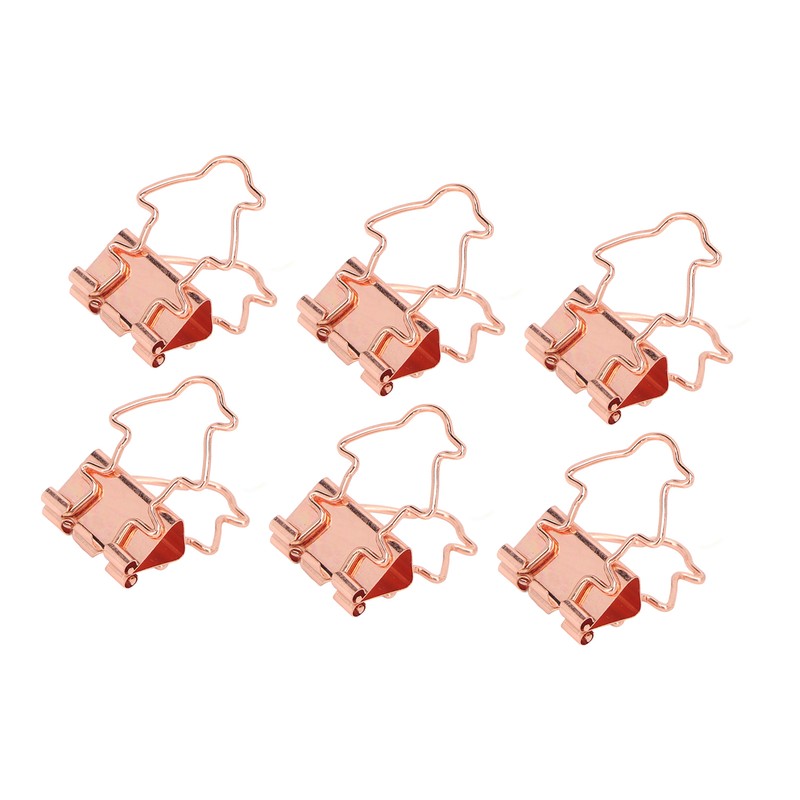 100Pcs Binder Clips Hollow Penguin Shape Sturdy Metal Small Binder