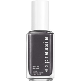 essie Expressie Nail Polish, Quick-Dry Charcoal Gray Nail Polish, Vegan, What The Tech, 0.33 fl oz
