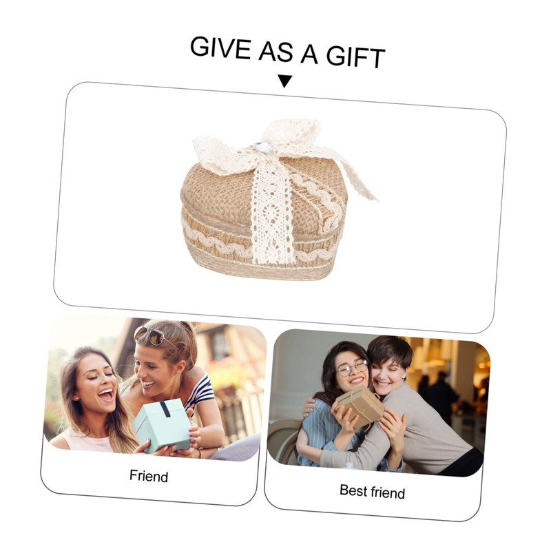 Baluue Heart Shaped Ring Storage Box Durable Jewelry Packing Case