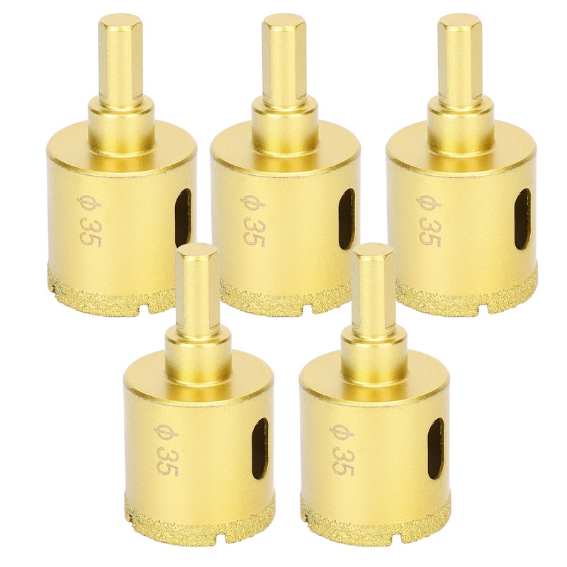 5Pcs Diamond Brazing Drill Bit Hole Saw Drilling Opener for