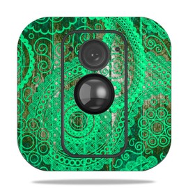 MightySkins Carbon Fiber Skin for Blink XT Outdoor Camera - Vintage Paisley | Protective, Durable Textured Carbon Fiber Finish | Easy to Apply, Remove, and Change Styles | Made in The USA