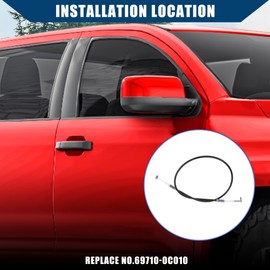 Hihaha No.69710-0C010 / Door Lock Cable for Toyota Tundra 2000-2006 / Lock Rod/Durable / 1 Pcs Black