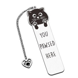 Black Cat Bookmark, Planner One Piece Bookmark, Bookmarks Aesthetic, Cat Metal Bookmark, Book Marks for Reading Women, Bookmarks for Book Lovers, Cat Lover Gifts for Women Girls, Gifts for Cat Lovers