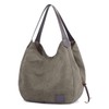 DOURR Women's Multi-pocket Shoulder Bag Fashion Cotton Canvas Handbag Tote