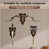 Sword Plaque Wall Mount, Adjustable Wooden Sword Holder Wall with