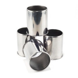 DewFlew 4Pcs 3.27" Push Through Wheel Center Caps Stainless Trailer Hub Cap for Truck SUV RV Wheel Rim (Fit 3.27" Bore 3.94" H Chrome)