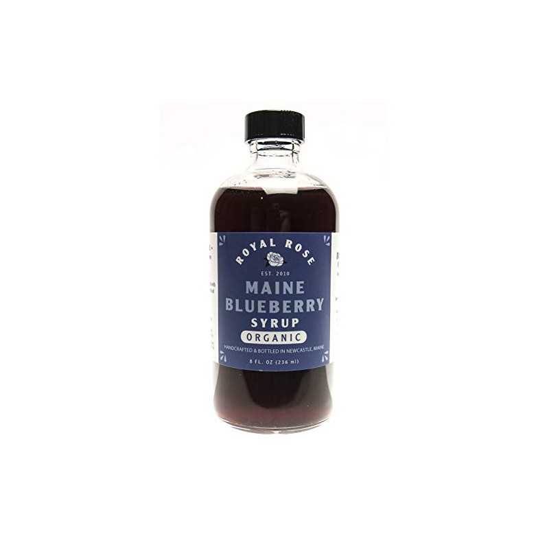 Royal Rose, Wild Maine Blueberry Organic Simple Syrup (8oz)