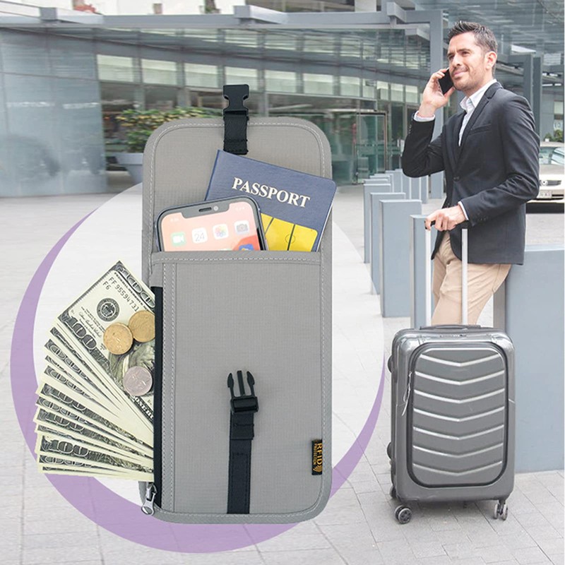 ALLMIRA Passport Case, Neck Lowering, RFID Skimming Prevention, Ultra Lightweight,