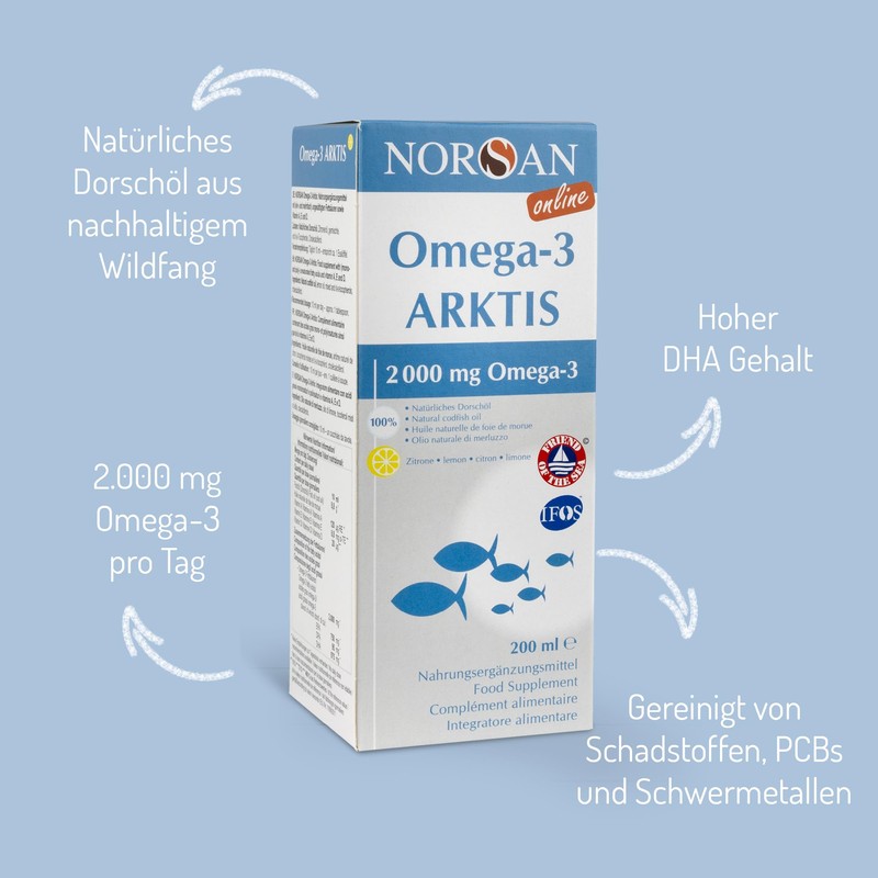 NORSAN Premium Omega-3 Arctic Cod Oil High Dose 2 x