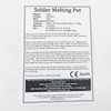 Prince August Soldering Pot for Low Smelz Point Metal for