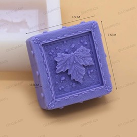 Molde de silicona para jabón, vela y resina, grueso reutilizable, para manualidades, barra de jabón hecha a mano, molde de silicona multiusos (14047)