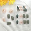 Press on Nails Short Square Fake Nails Green Nails Press