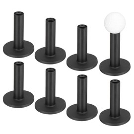 TIXIPEM 2.76IN Rubber Golf Tees [8PCS] - Flexible Stable Ball Holder Use for Home & Outdoor & Indoor Tall Training Driving Range - [Black] Hitting Mats
