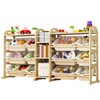 Orekemo Toy Storage Organizer, 59.6" W White 5-Shelf Bookcase/Bookshelf with