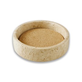 PHINILUX 100% Travertine Wine Coaster- Marble Wine Bottle Chilled Coaster - Absorbent Cork Holder Tray- Gift for Wine Lover