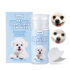 Oivolii Natürliches Tränenflecken-Entferner für Hunde und Katzen – Sanfte, sichere & Nicht reizende Formel. Entfernt effektiv Tränenflecken, Augensekrete, Ausfluss und Schleim.