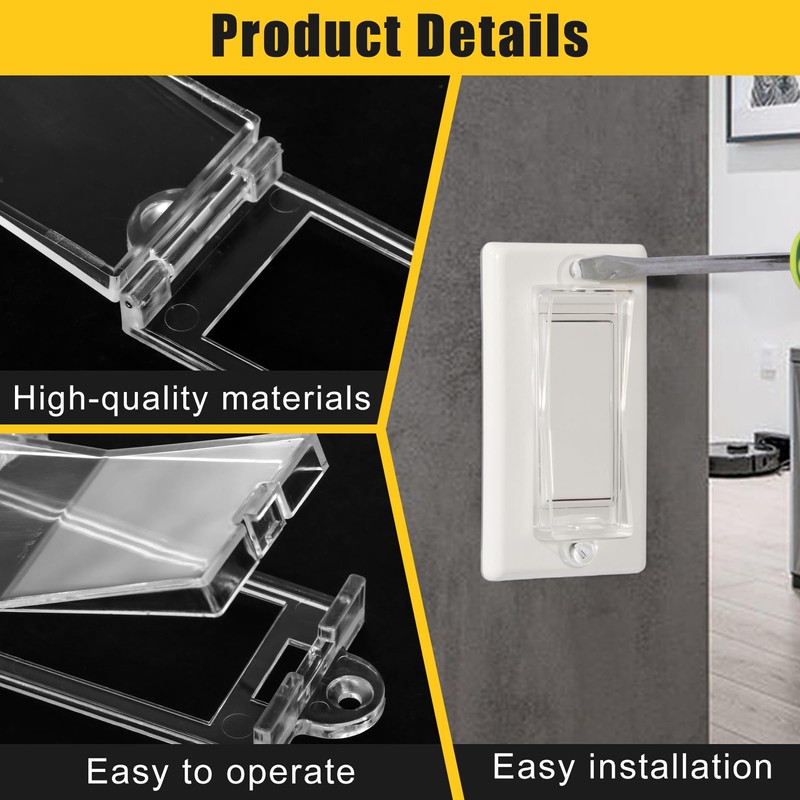 6 Light Switch Guard Cover, Baby Proof Wall Switch Cover