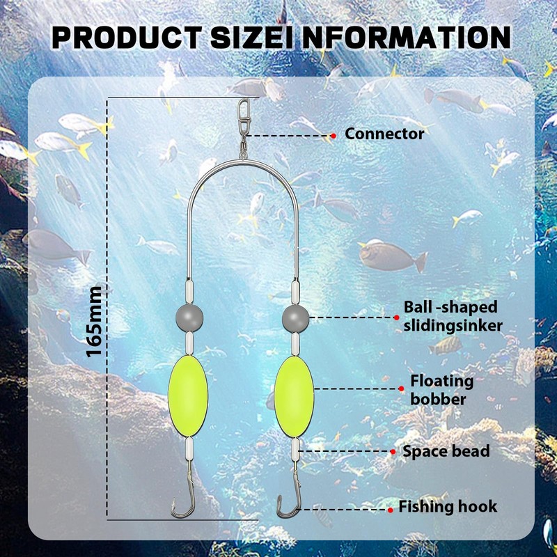 LUMOOM Pack of 5 Double Hooks with Inverted Base Cord,