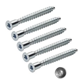 TERF® 7.0 X 70mm Confirmat Screw 7.0 X 70mm Hex Allen Key Flat Head Socket Confirmat Screws Use for Flat Pack Wood Chipboard Furniture and Multi Purpose use in Furniture Industry - Pack of 25