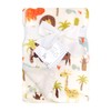 Thro Scarlet Manta de Forro Polar con Estampado de Safari,