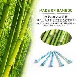 T-711 Golf Tees, Bamboo Long Tees, 2.8 inches (70 & 83 mm), 2 Sizes Available, 50 / 100 Pieces, Large Capacity Pack, Nice Colors, Fashionable, Durable, Break-resistant, Natural Material, Eco-Friendly