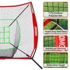 7'x7' Portable Baseball Net Set - Batting, Hitting & Pitching