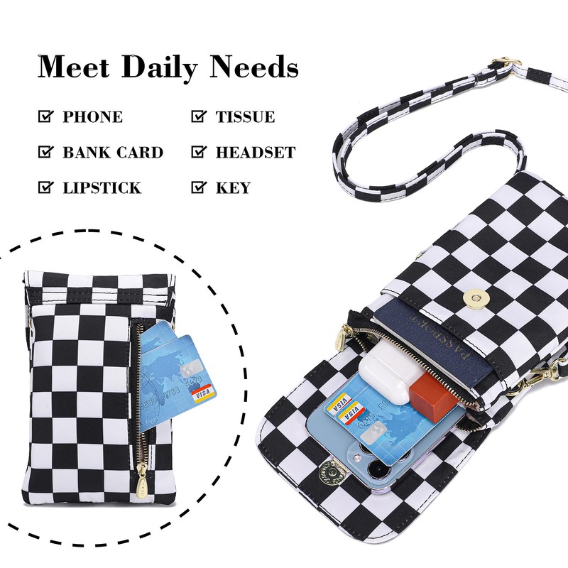 Small Crossbody Bag for Women Nylon Cell Phone Purse with
