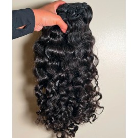 Wholesale Local Warehouse Stock Hair Human Raw Bundle Hair Burmese Curly Hairstyle: burmese curly, color: natural wave bundle, Stretched Length: 12 Inches