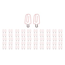 100PCS Ice Cream Paper Clips Metal Funny Cute Paper Clamp for Office School Supplies