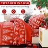 YIYEA Christmas Comforter Set, 7 Pieces Bed in a Bag,