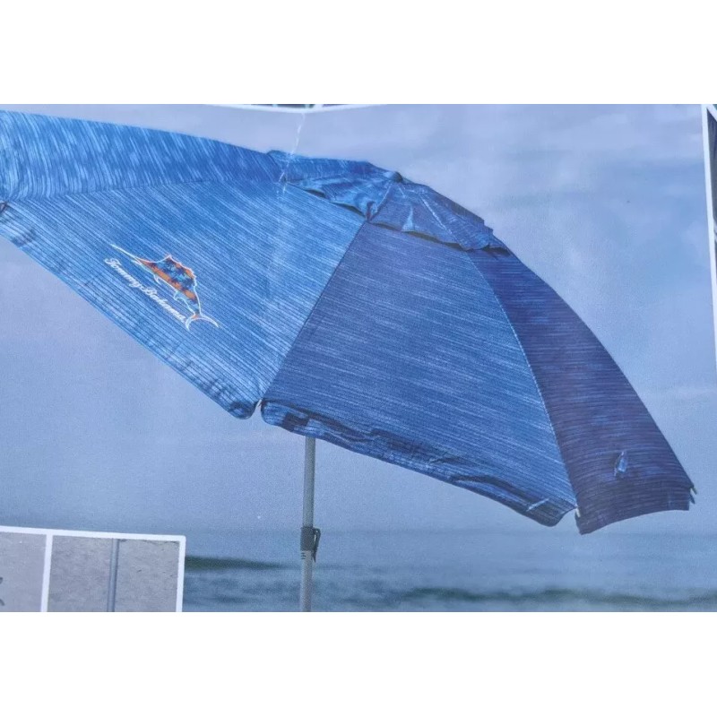 Tommy Bahama 8ft Beach Umbrella - Blue UPF-50+ NEW