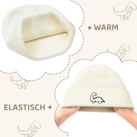 Century Star Children's Hat for Boys, Warm Soft Hats for Children, Winter Hat for Baby, Knitted Hat with Envelope for Boys, White