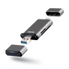Sanwa Direct 400-ADR338GM SD Card Reader, USB-A Type-C Connection, UHS-II