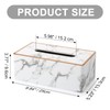KINGFOM Rectangular PU Leather Tissue Box Holder, Facial Tissue Case