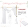 FANPROMS Wedding Arch Drapes White Sheer Fabric 18FT 2 Panels