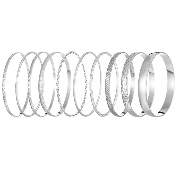 WANTUSHUI 10pcs Bangle Bracelet for Women, One size, Cornelstone, not