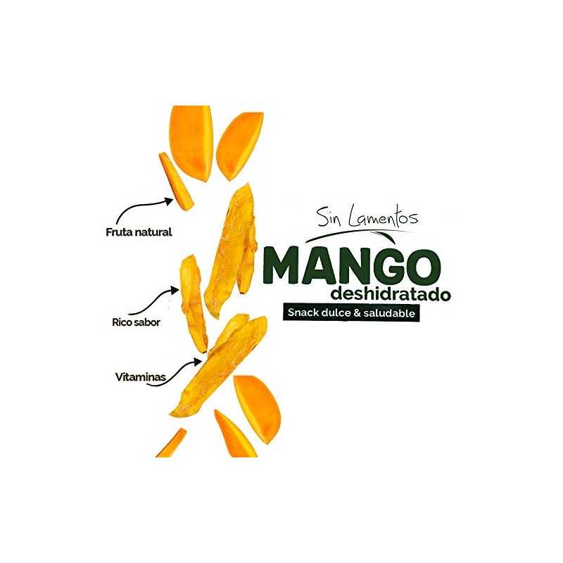 Snack De Mango Deshidratado (10 piezas). Natural, SIN azúcar añadida