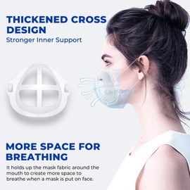 ZUBREX 3D Mask Bracket Internal Support Frame - 20 PCS Face Mask Bracket for Comfortable Mask Wearing by Creating More Space for Breathing - Ideal Makeup Saver