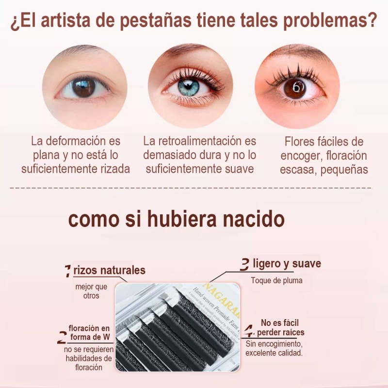 Nagaraku Pestañas Nagaraku W 6d Cifrado Clover Fan