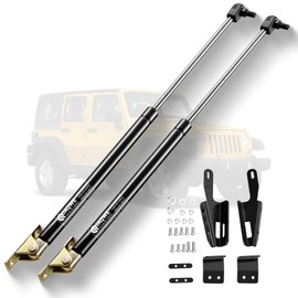 IAQWE Wrangler JK Hood Lift Support Compatible with Jeep Wrangler JK and Unlimited 2011 2012 2013 2014 2015 2016 2017 2018, Front Gas Struts Assist Kit Spring Shocks Fits for Jeep Unlimited 2 Pcs
