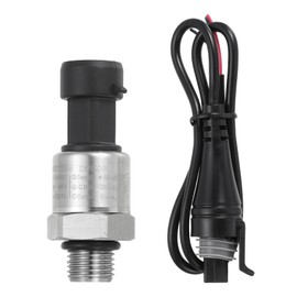 sourcing map Pressure Transducer Sender Sensor with Connector, G1/4" 750 PSI Stainless Steel Pressure Transmitter for Oil Fuel Water Air