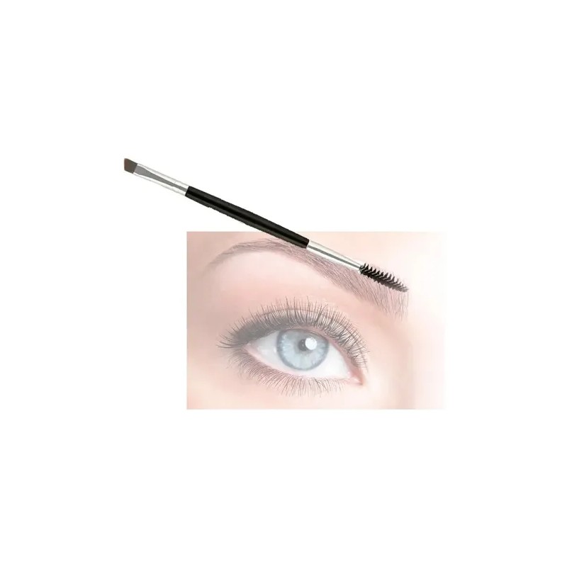 Brocha Doble Para Ceja Cepillo Pestañas 2 Cabezas Maquillaje