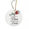 LifeSong Milestones Memorial White Ceramic Round Hanging Ornament Gift 2.75"