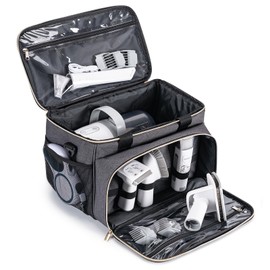 BABEYER Dog Grooming Vacuum Bag, Pet Grooming Kit Bag Perfect for Dog Hair Vacuum & Grooming Tool Kit Accessories- Grey