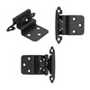 Vallecloud 4 Pack (2 Pair) 3/8" Inset Matte Black Self